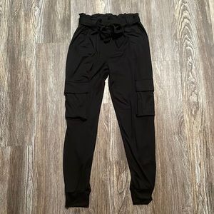 Shosho Black Joggers With Pockets